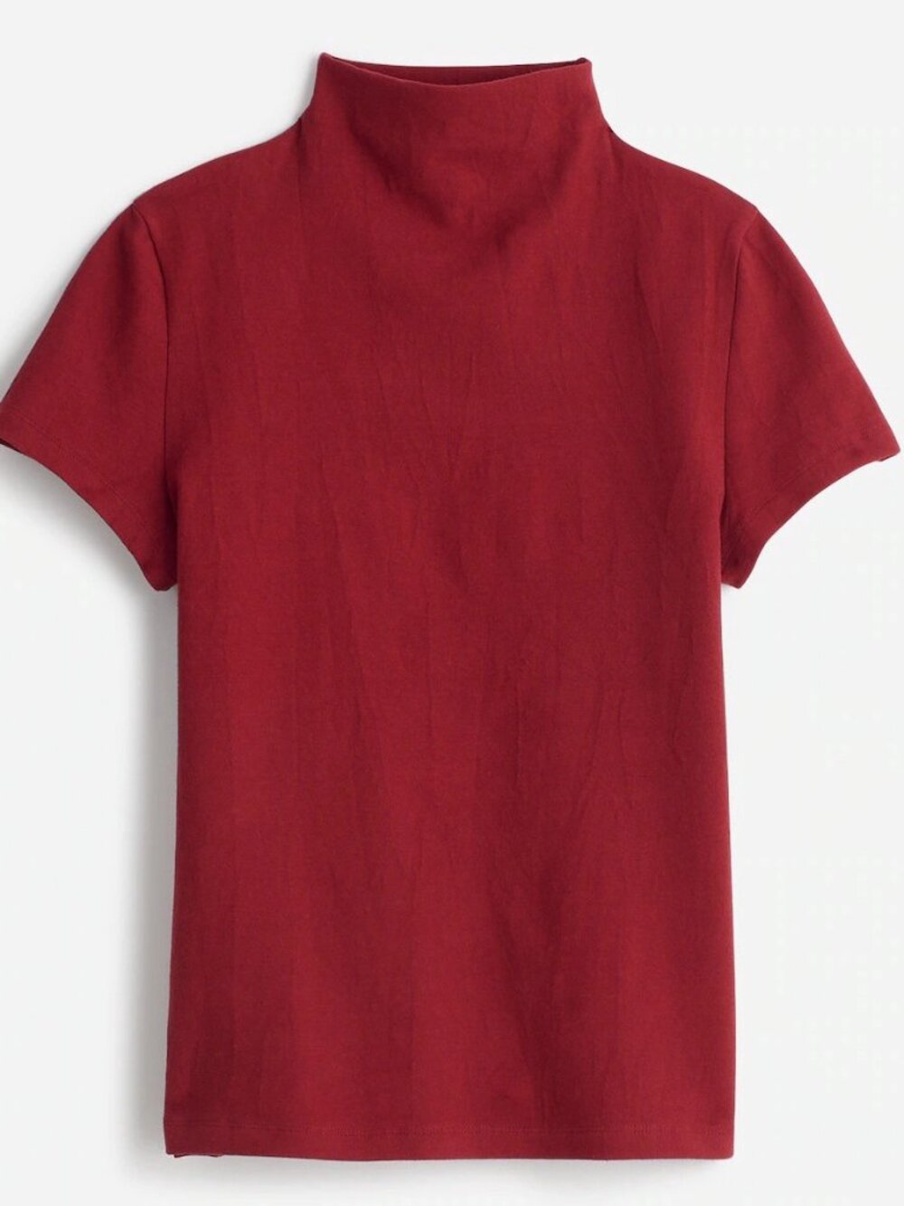 Madewell Short-Sleeve Mockneck Tee Claret Red Size M